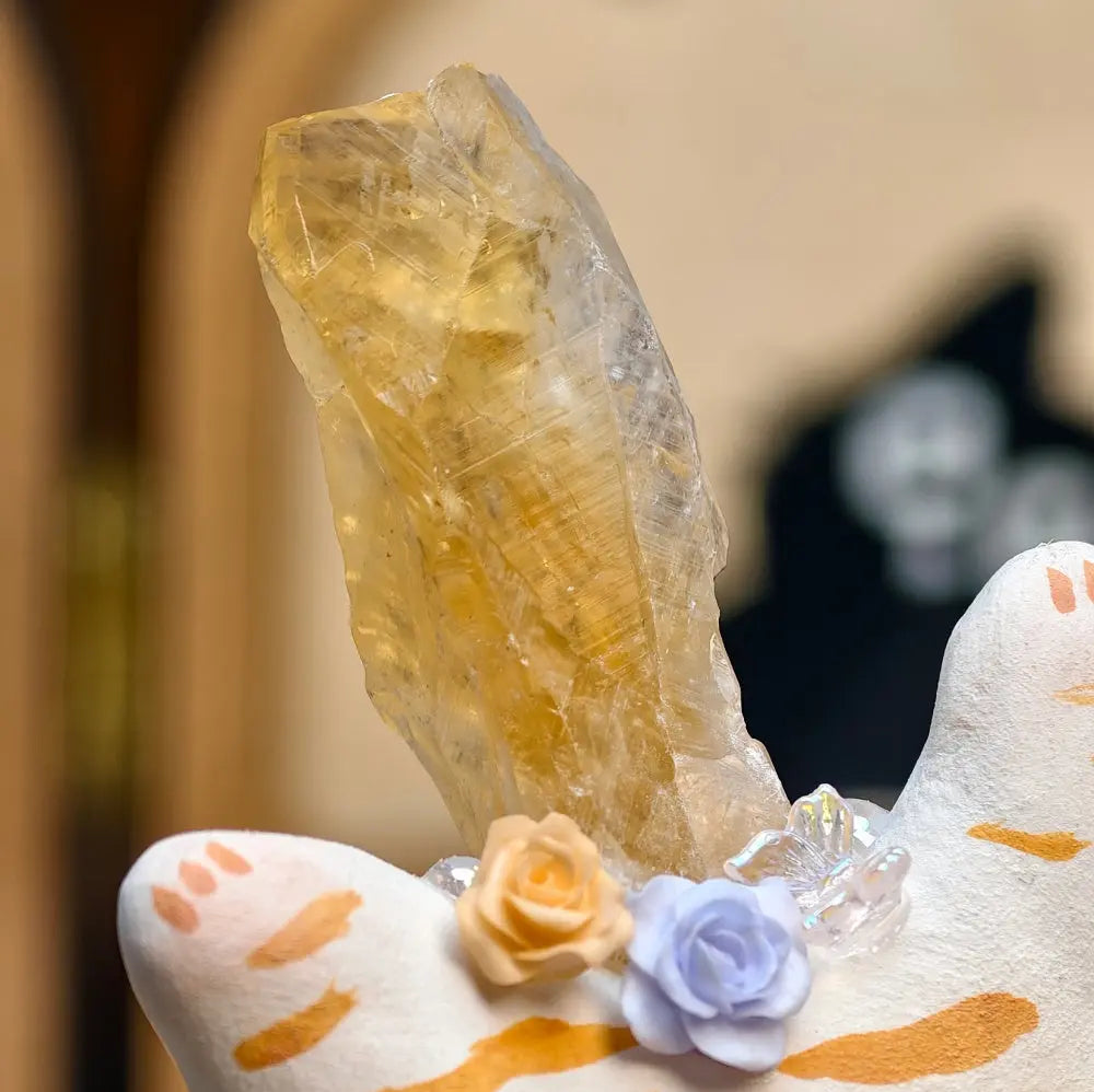 Customize | Playful Citrine Crystal Pet Cat Shinepurity