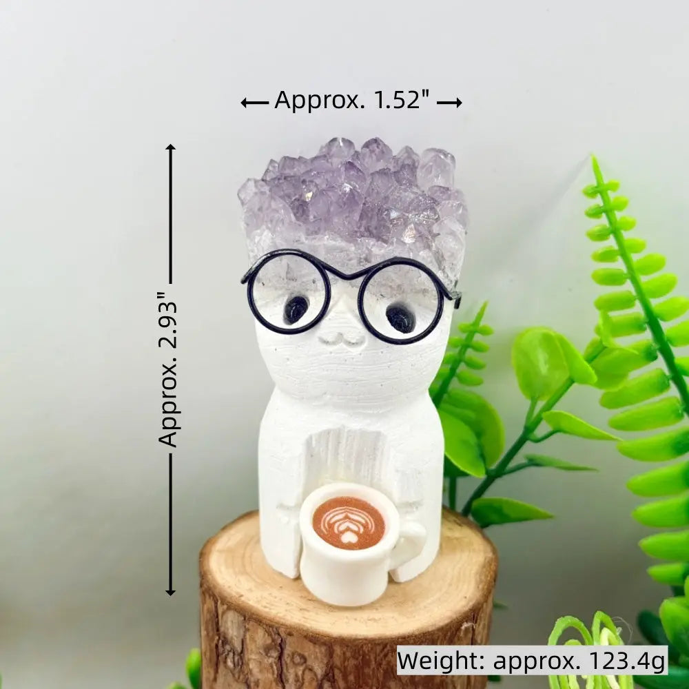 Intellectually Cute Amethyst Crystal Pet – A Charming Desktop Accent Shinepurity