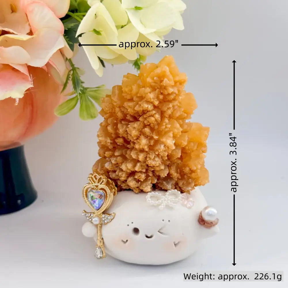 Red Calcite Crystal Pet Blooming Like Sunshine Shinepurity