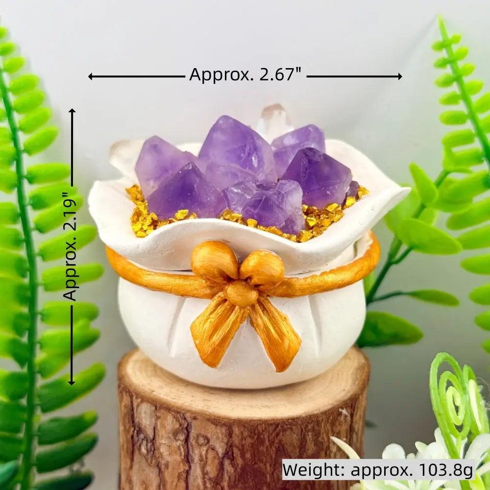 A Soft Amethyst Crystal Pot Pet for Your Desk Shinepurity