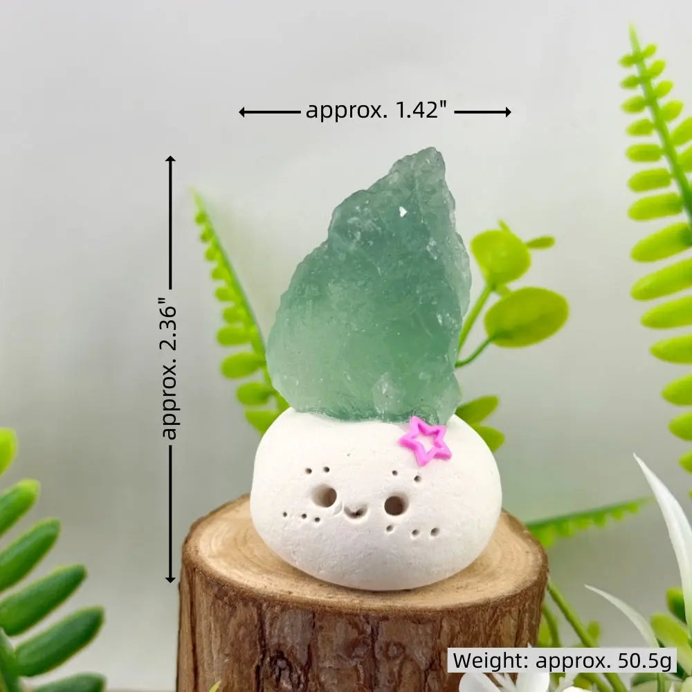 A Fresh Unobtrusive Green Fluorite Crystal Pet Shinepurity