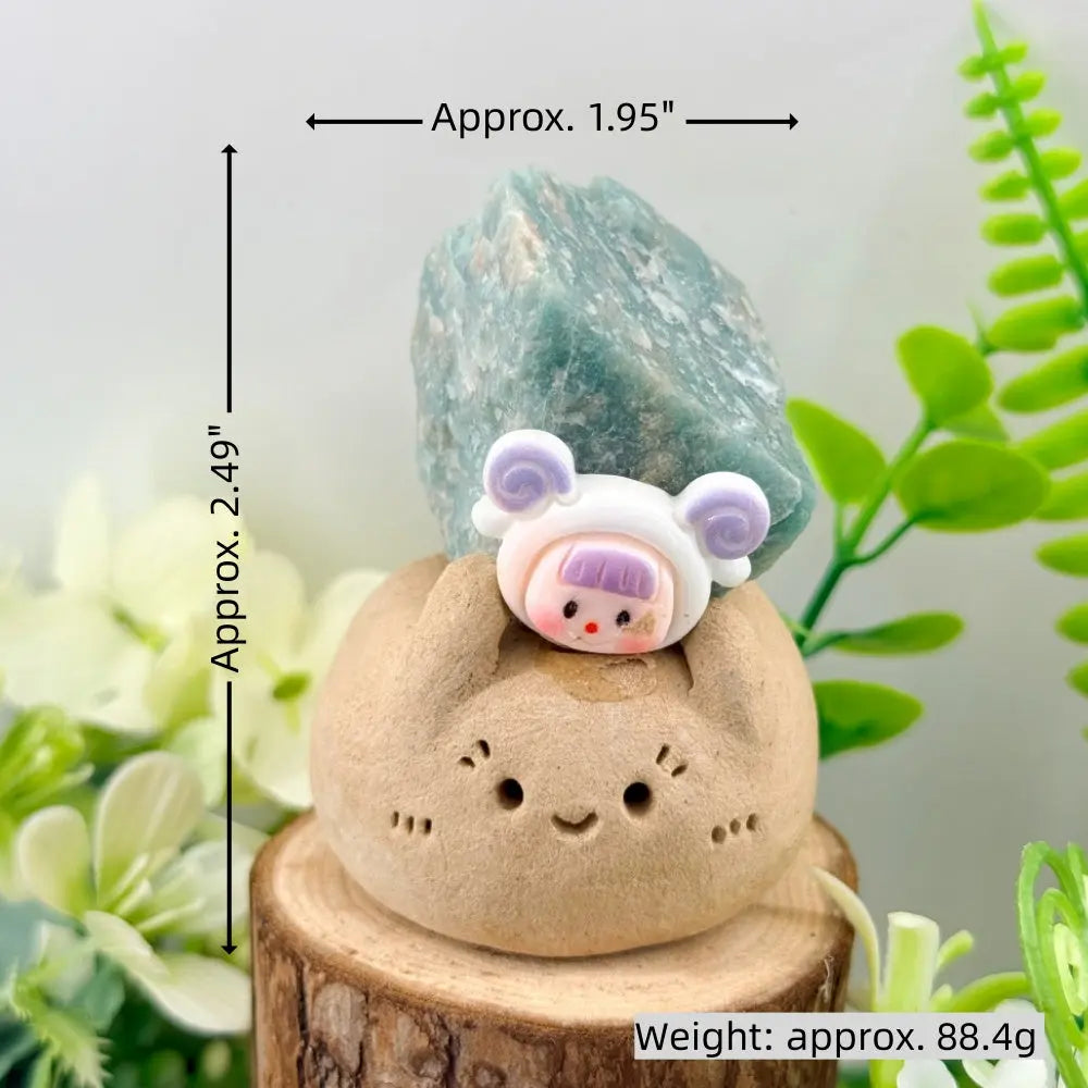 Aries Amazonite Crystal Pet | Infusing Gentle Strength into Your Courage Shinepurity