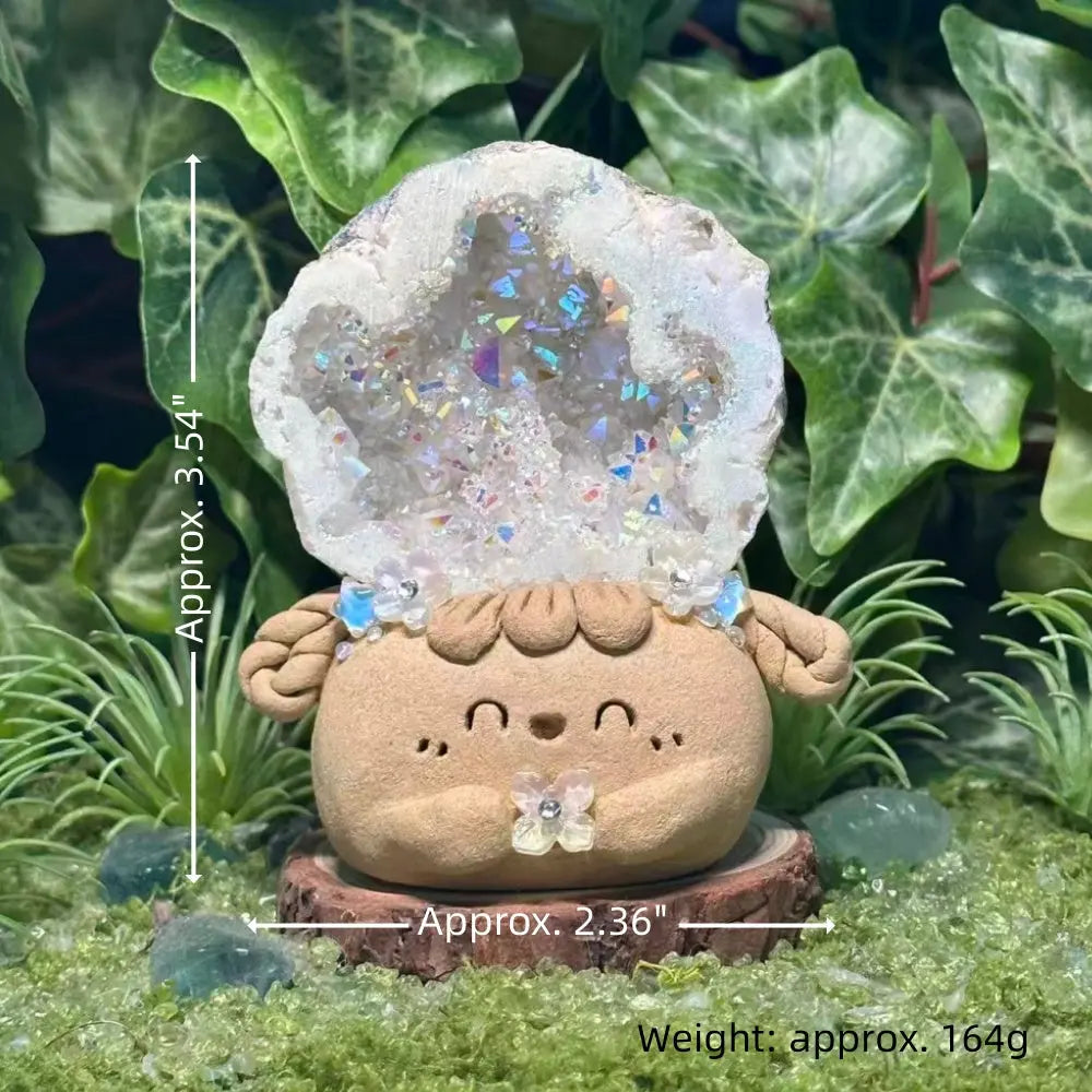 Iridescent Aura Quartz Geode Shinepurity