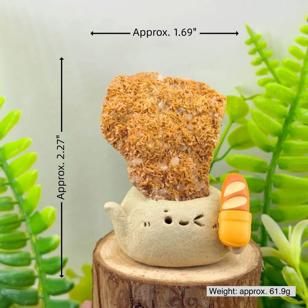 Little Guardian of Hope and Warmth Yellow Calcite Crystal Pet Shinepurity