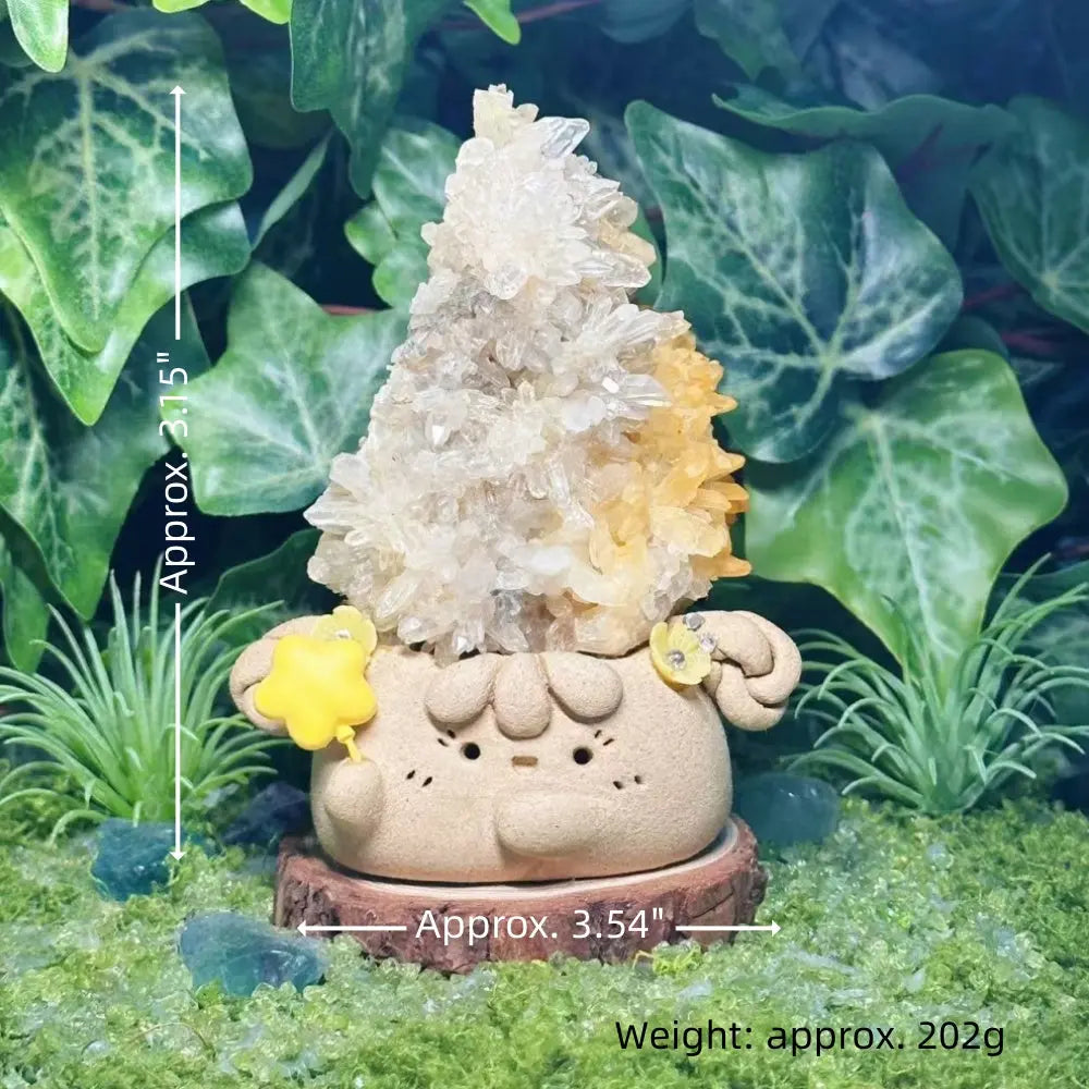Sunbeam Yellow Crystal Cluster Crystal Pet Shinepurity