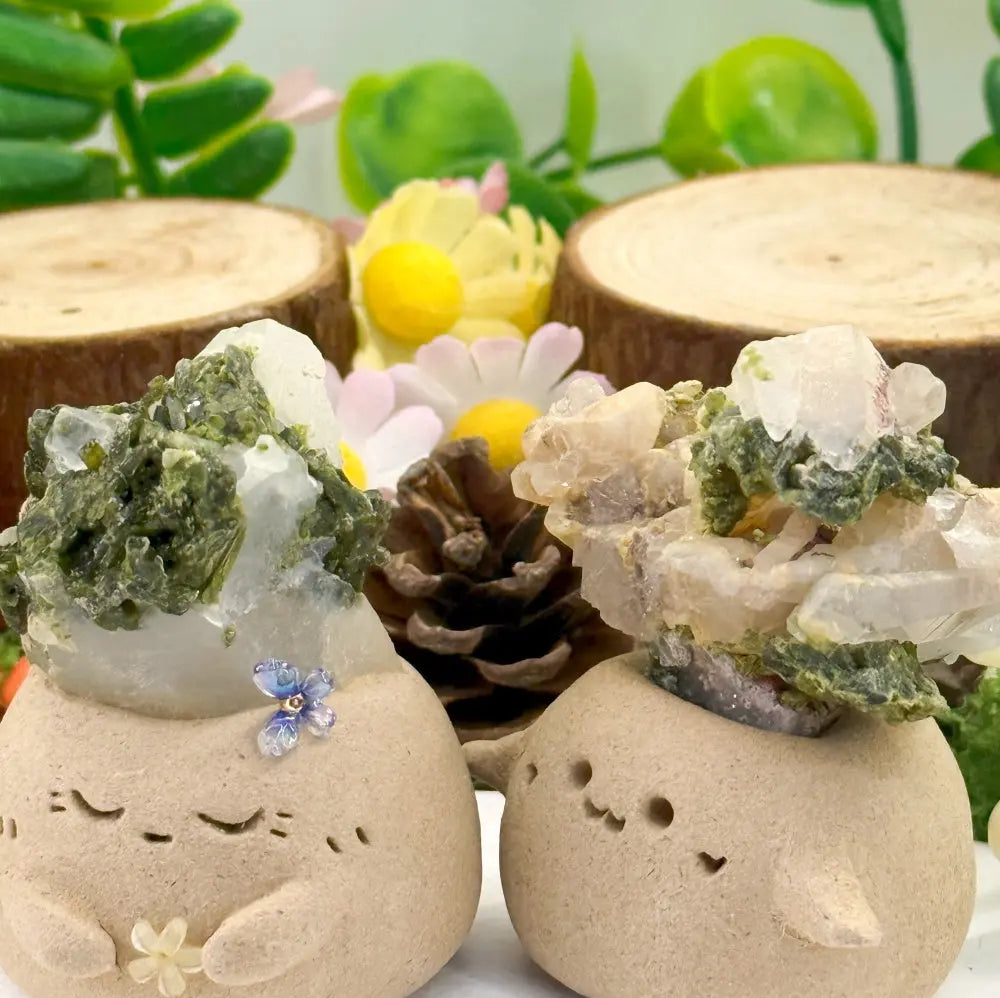 Forest Zen Handcrafted Epidote Crystal Pet Shinepurity