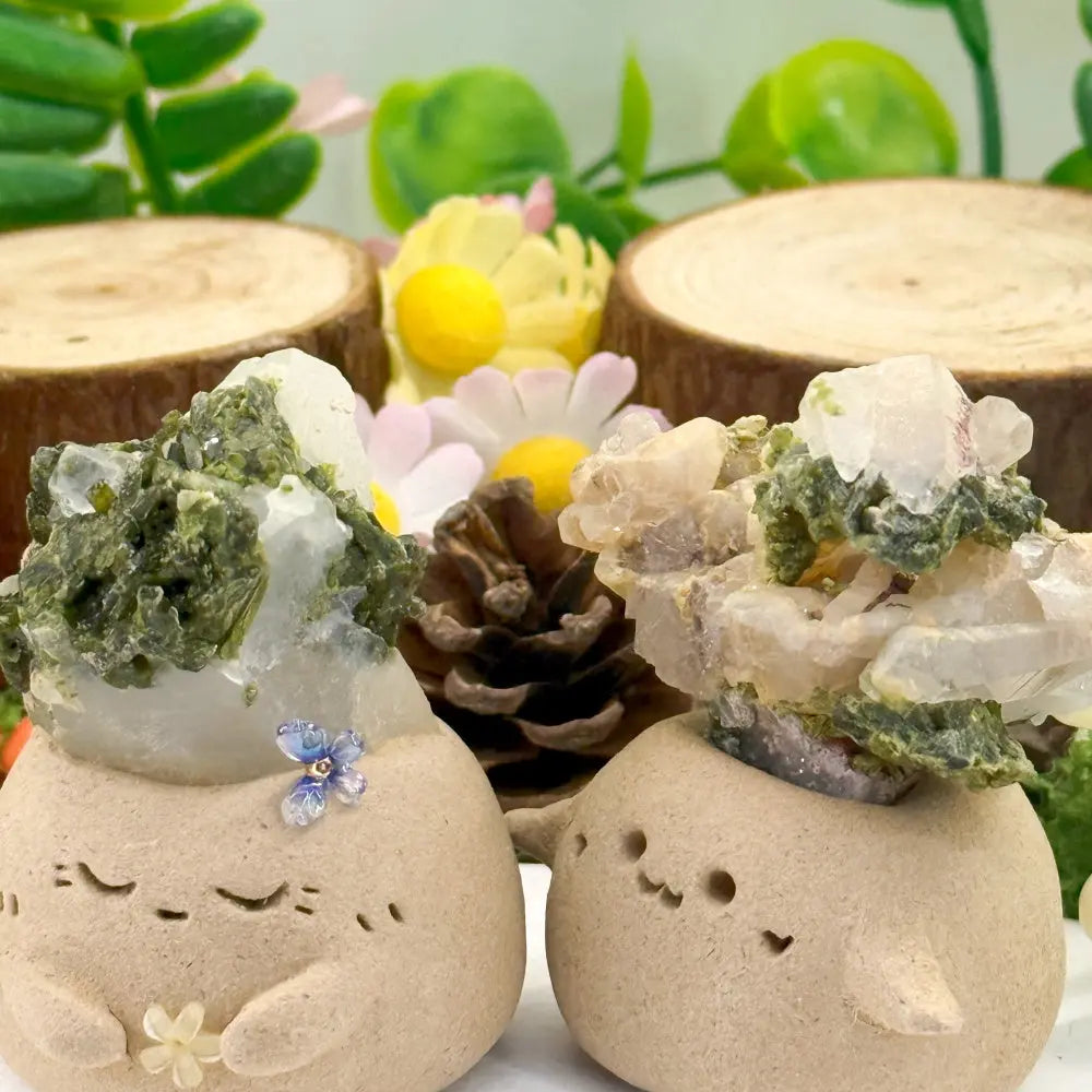 Forest Zen Handcrafted Epidote Crystal Pet Shinepurity
