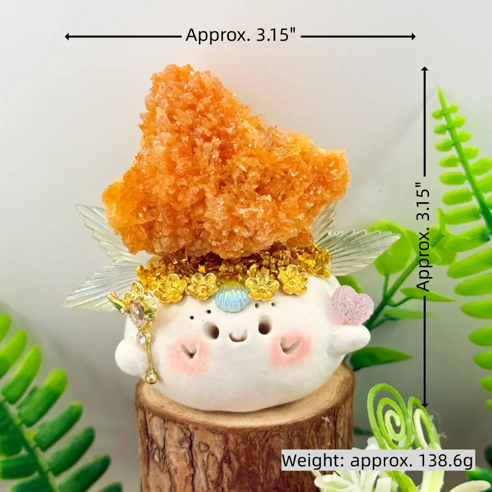 Red Calcite Crystal Pet – A Sunny Touch for Your Space Shinepurity