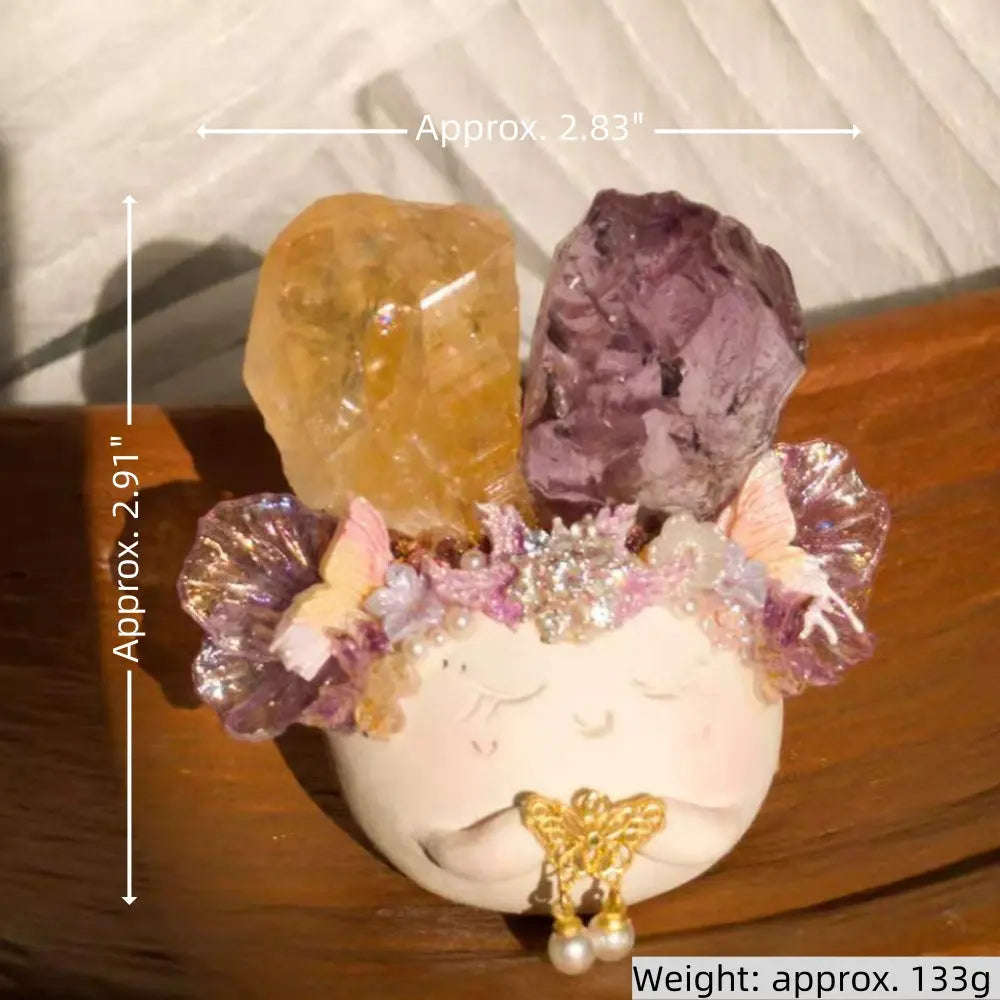 Customize | Dual Energy Citrine & Amethyst Crystal Pet Shinepurity