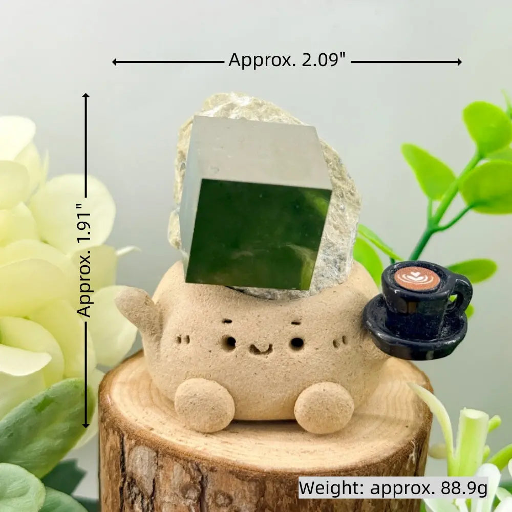 Pyrite Cube Crystal Pet A Small Presence with Calm Strength Shinepurity