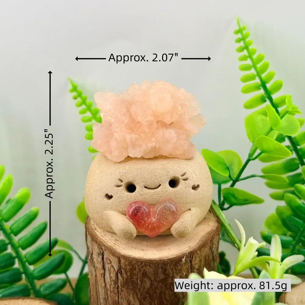 Rose Quartz Blossom Crystal Pet – Add a Touch of Warmth to Your Space Shinepurity