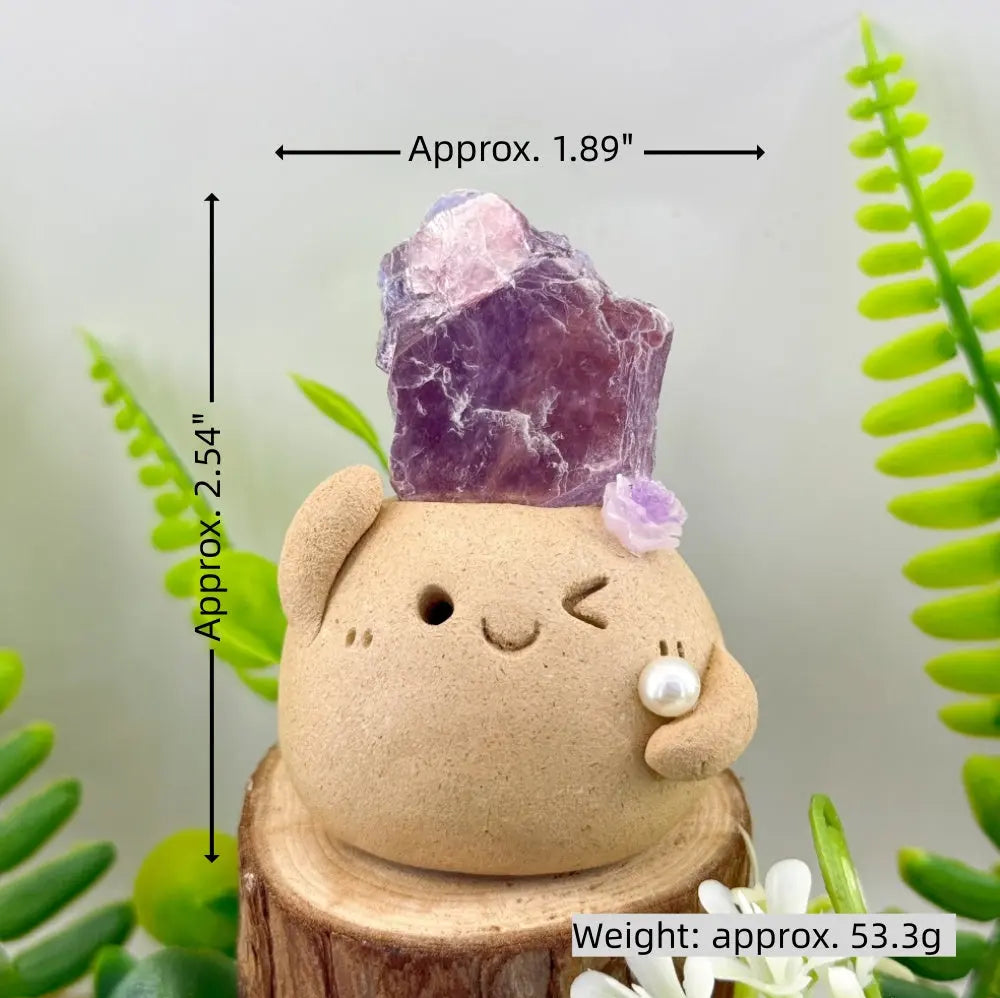 A Gentle and Steady Lepidolite Crystal Pet Shinepurity