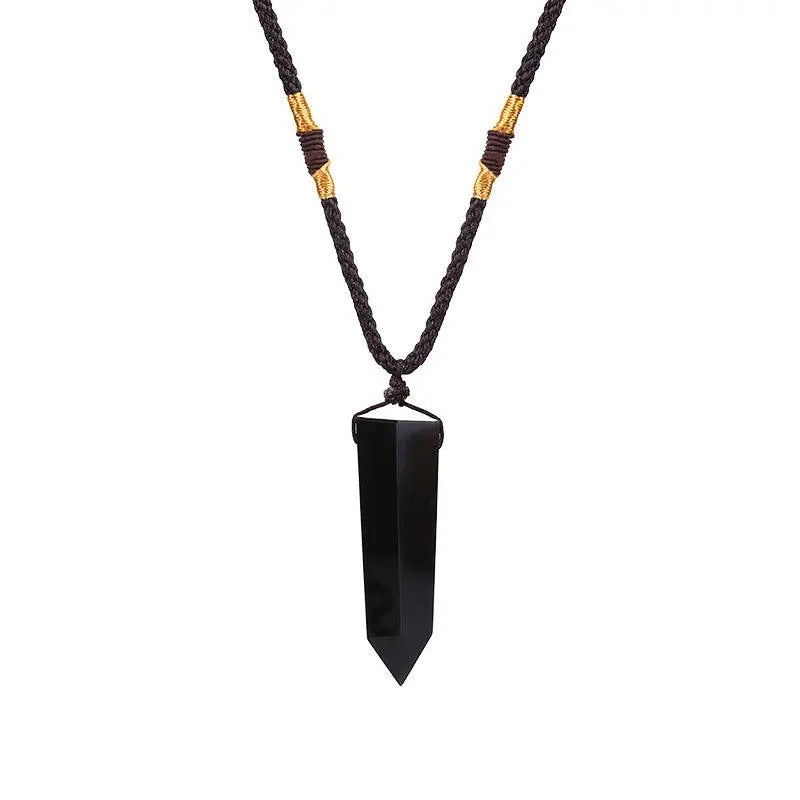 Crystal Raw Hexagonal Prism Pendant Necklace - Shinepurity