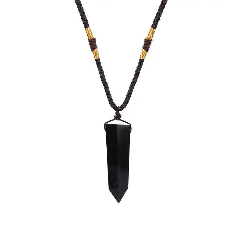 Crystal Raw Hexagonal Prism Pendant Necklace - Shinepurity