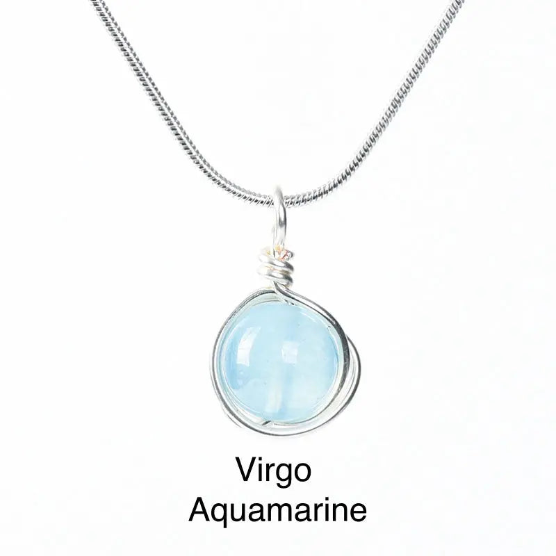 12 Zodiac Minimalist Wire-Wrapped Pendant Shinepurity