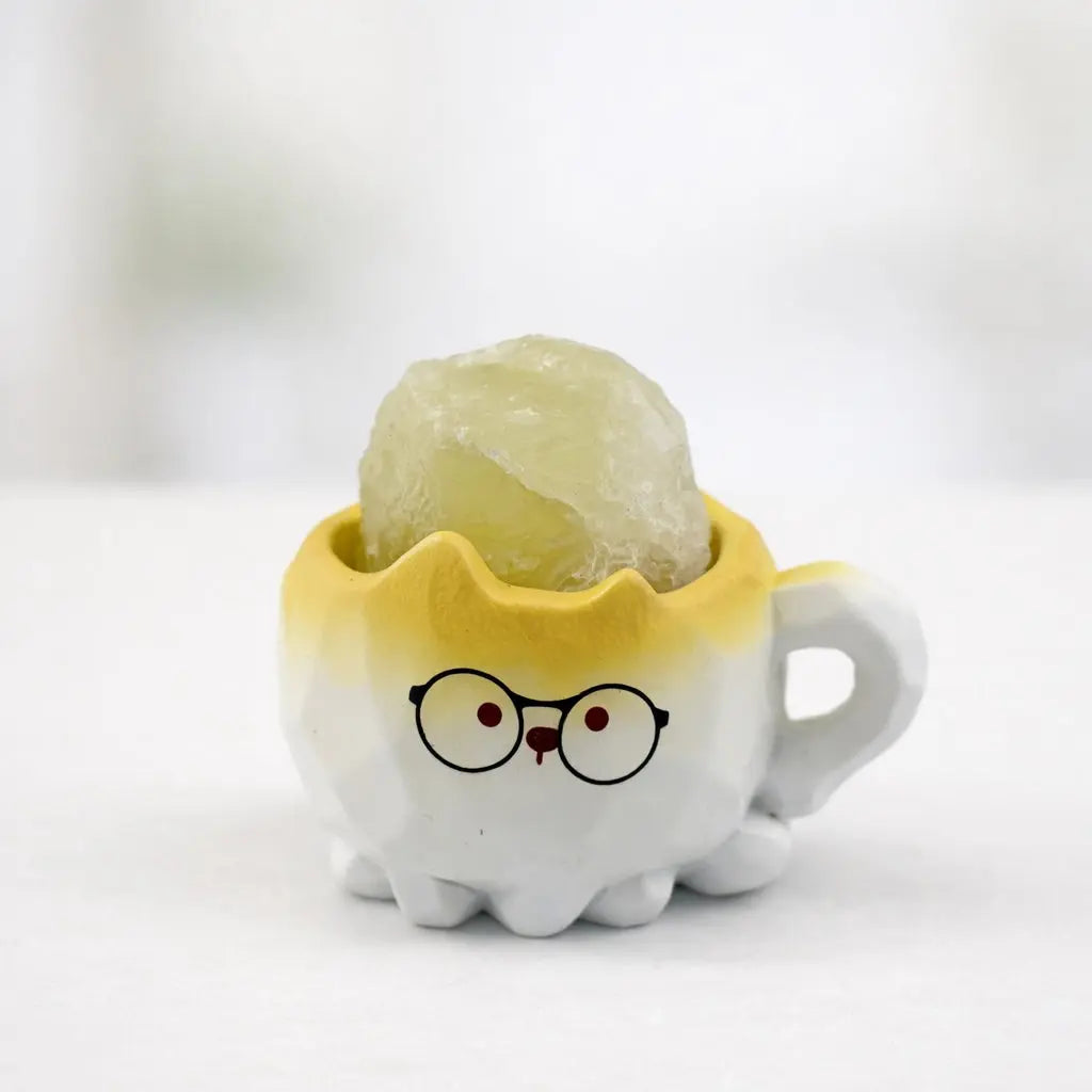 Crystal Dog Desk Decor - Resin Dog with Natural Crystal Shinepurity