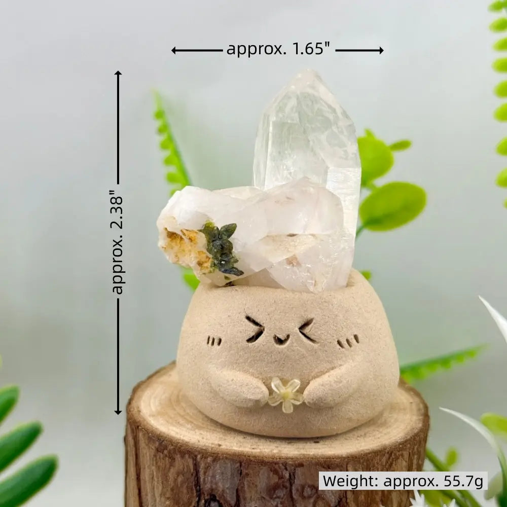 Emerald Forest Guardian Epidote Crystal Pet Shinepurity