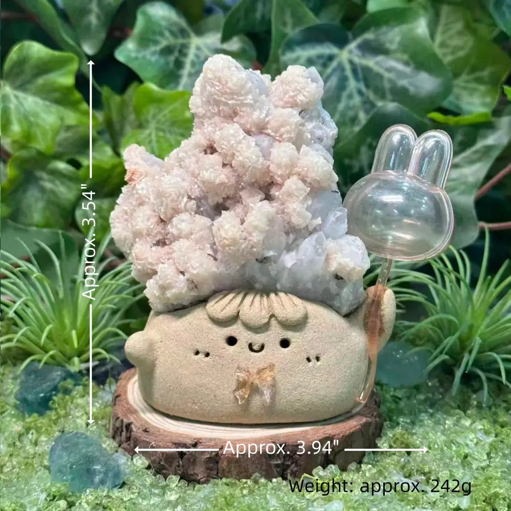 Relaxing Pink Crystal Cluster Pet Shinepurity
