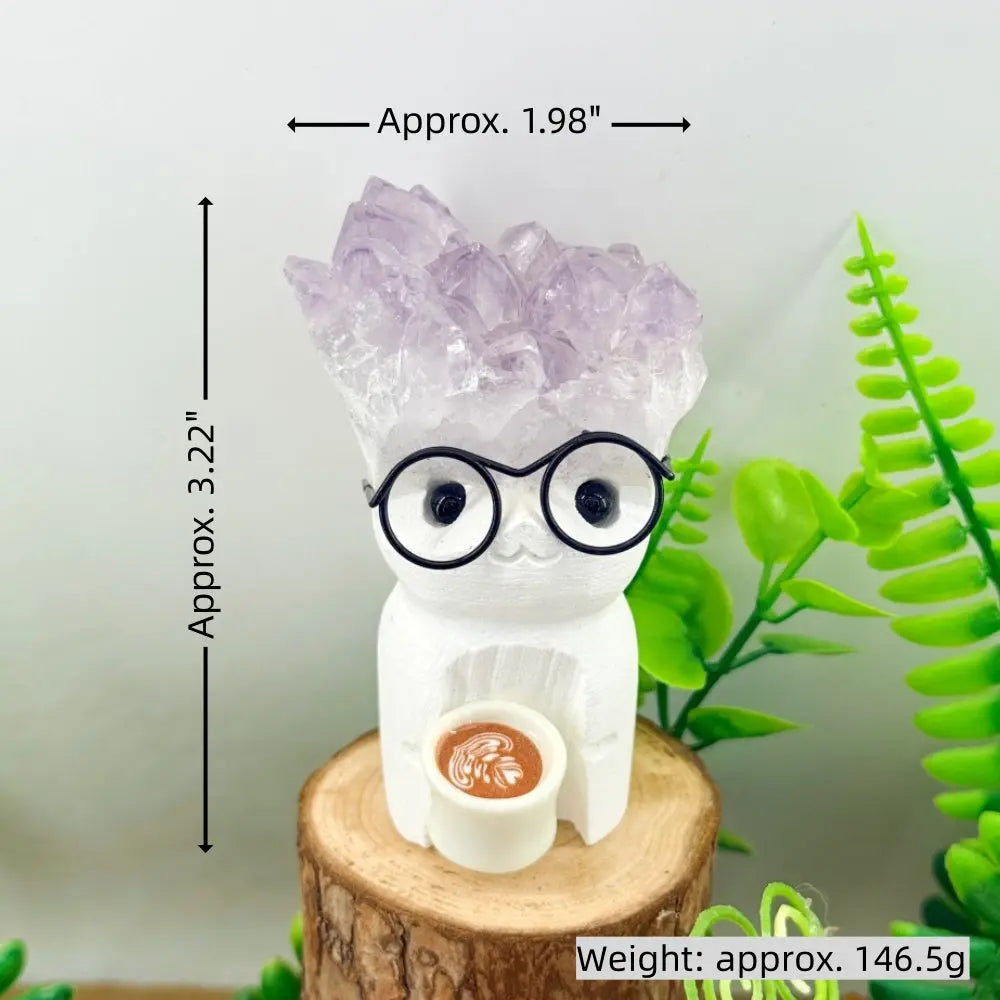 Intellectually Cute Amethyst Crystal Pet – A Charming Desktop Accent Shinepurity