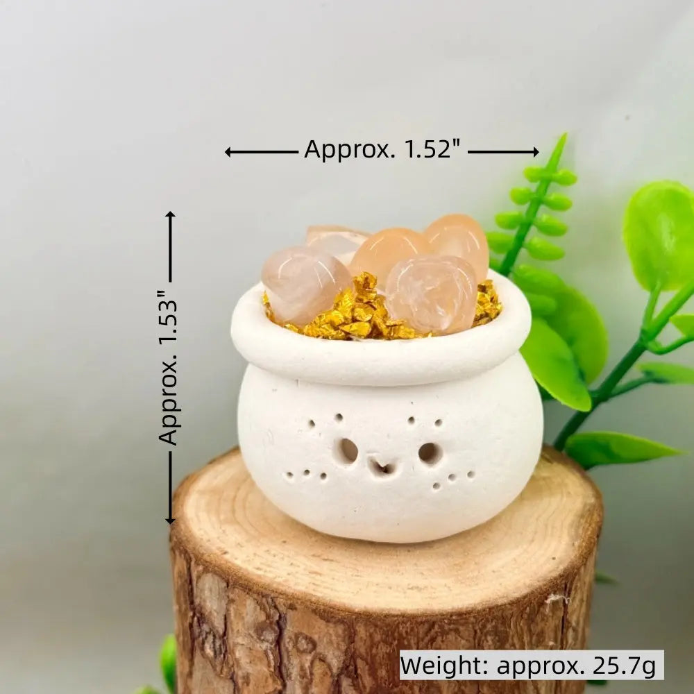 Three Crystal Flower Pot Pet A Touch of Natural Color for Everyday Shinepurity