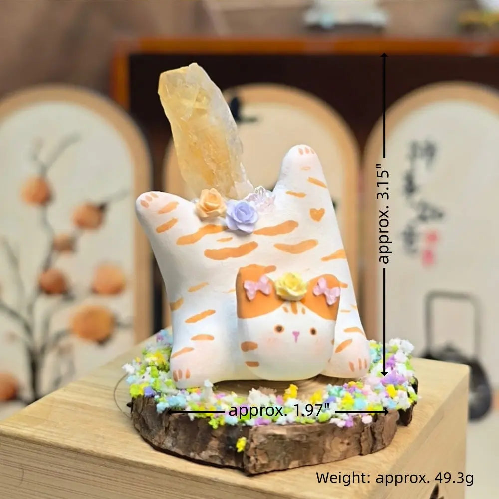 Customize | Playful Citrine Crystal Pet Cat Shinepurity