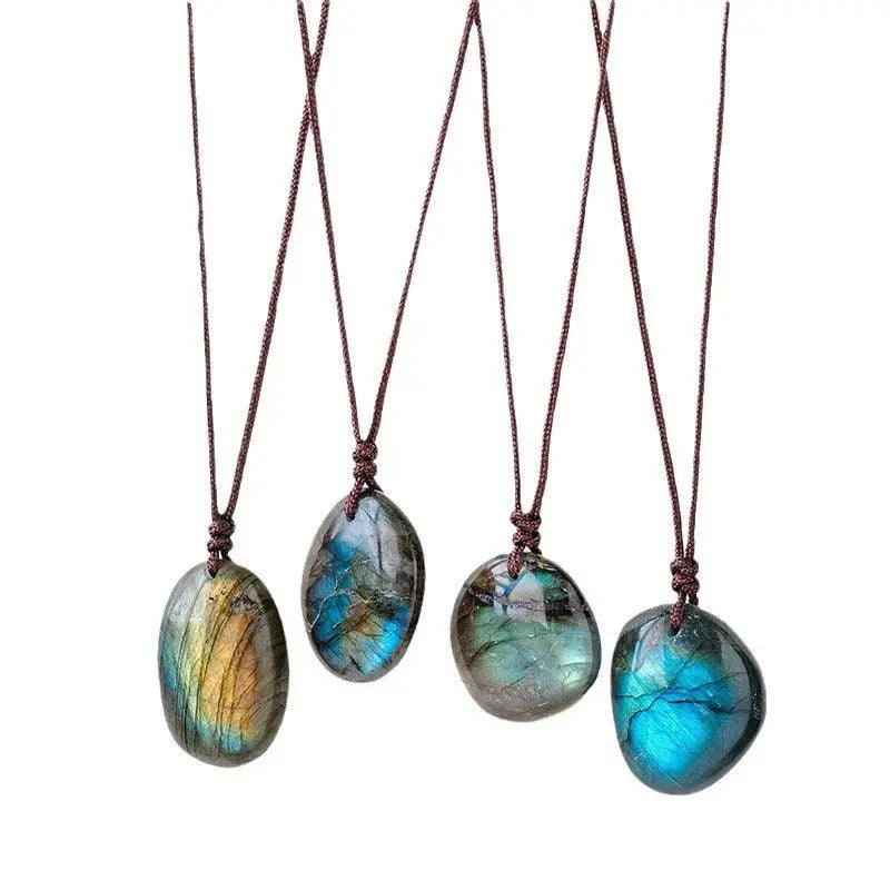 Natural Crystal Labradorite Pendant Necklace - Shinepurity