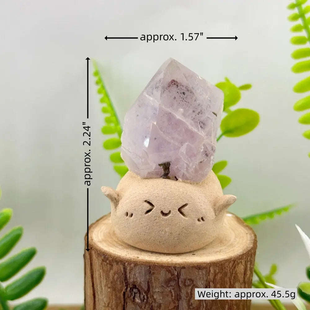 Handcrafted Garden Quartz Crystal Pet Fairy Shinepurity