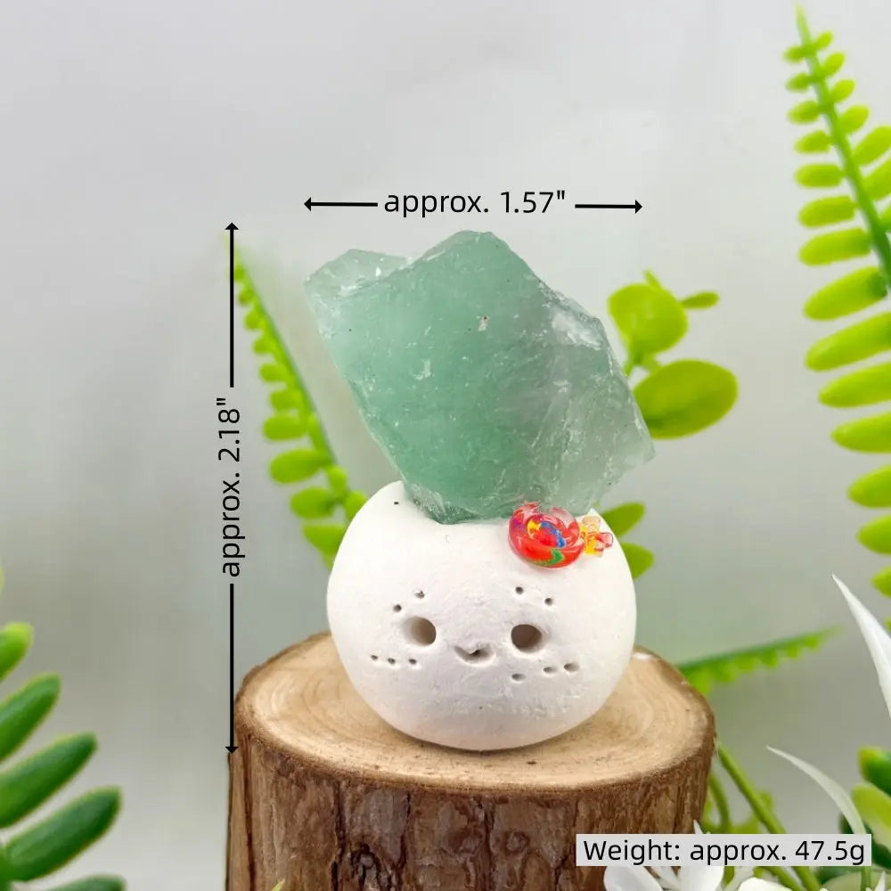 A Fresh Unobtrusive Green Fluorite Crystal Pet Shinepurity