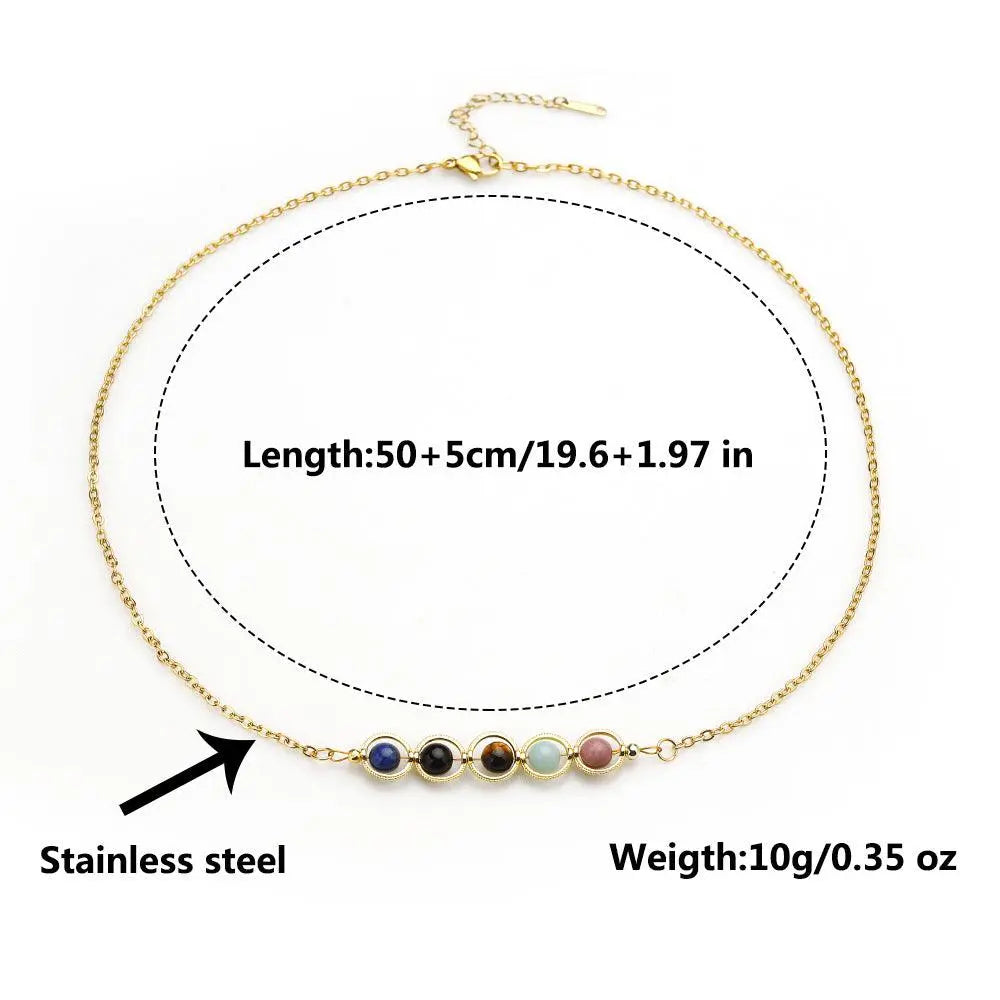 12 Zodiac | Scorpio - Obsidian & Tiger's Eye Peapod Bead Necklace - Shinepurity