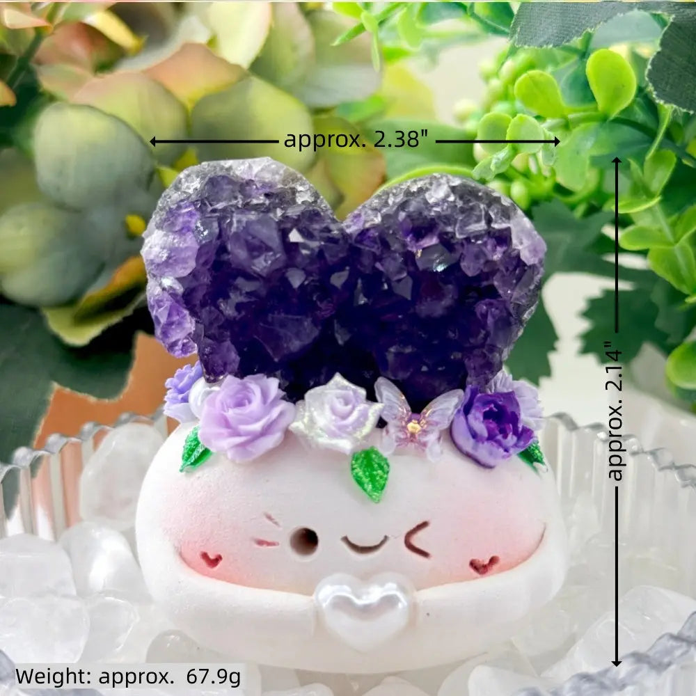 Amethyst Heart Crystal Pet Bringing Softness into Everyday Life Shinepurity