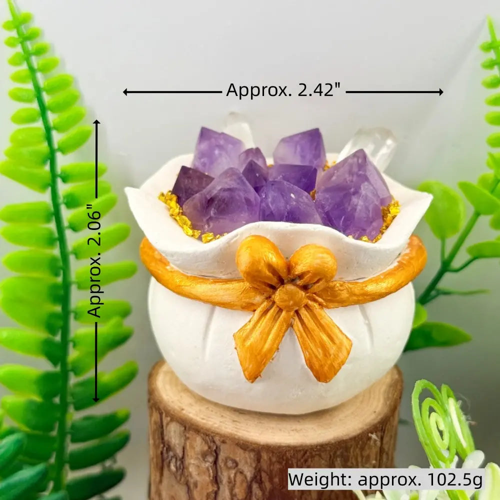 A Soft Amethyst Crystal Pot Pet for Your Desk Shinepurity