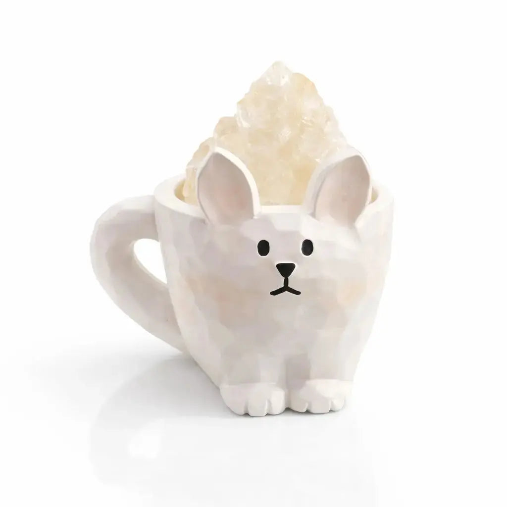 Soft Aura Crystal Bunny — Mini Desk Pal Shinepurity