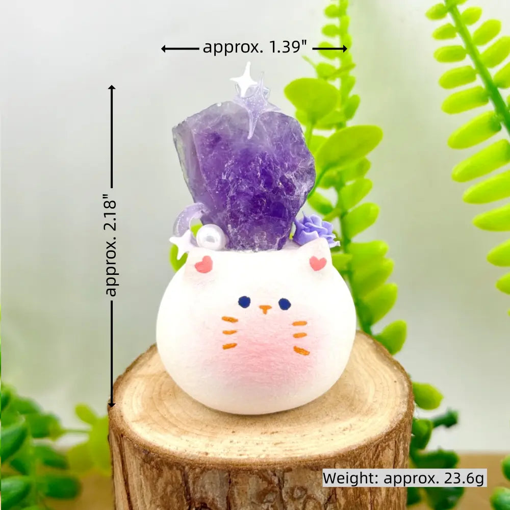 Calm & Comfort Amethyst Kitty Crystal Pet Shinepurity