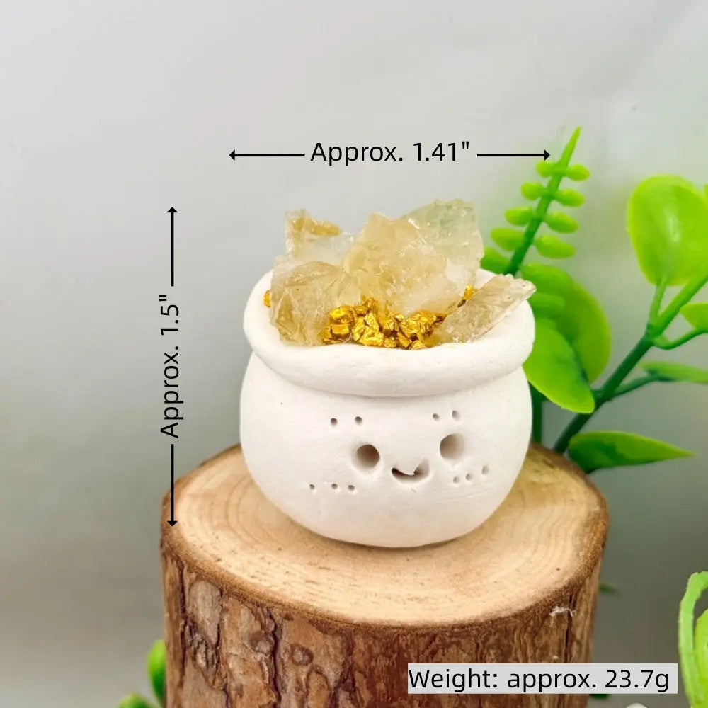 Three Crystal Flower Pot Pet A Touch of Natural Color for Everyday Shinepurity