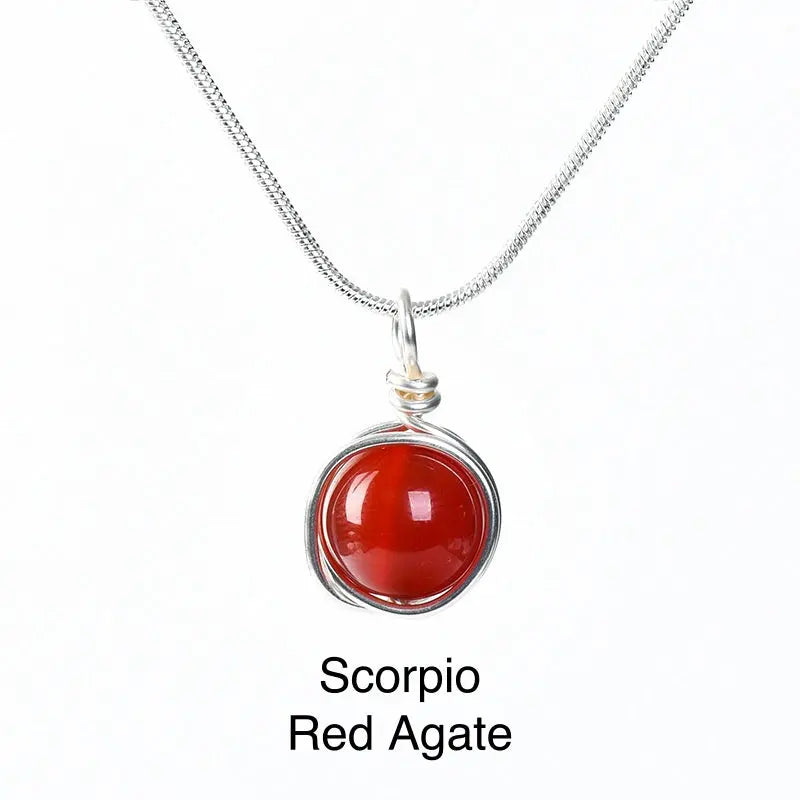 12 Zodiac Minimalist Wire-Wrapped Pendant Shinepurity
