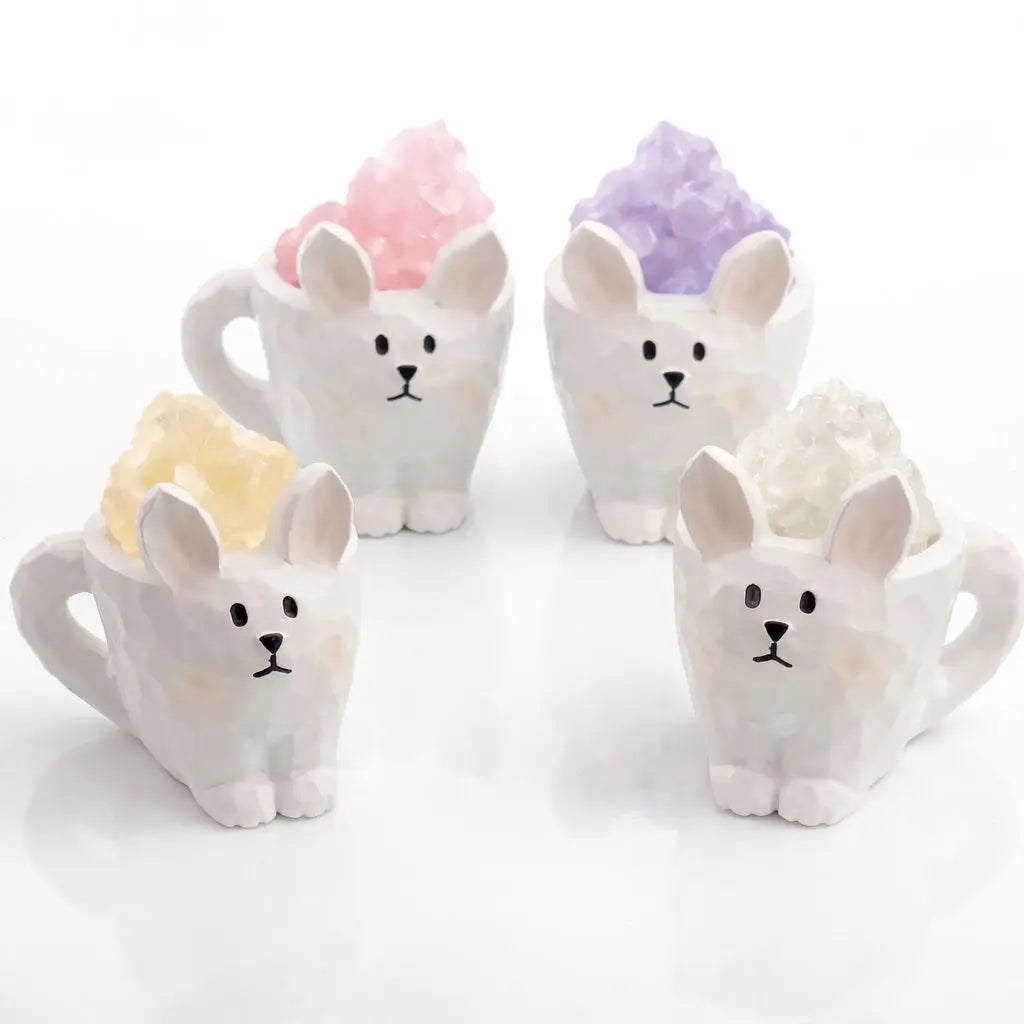 Soft Aura Crystal Bunny — Mini Desk Pal Shinepurity