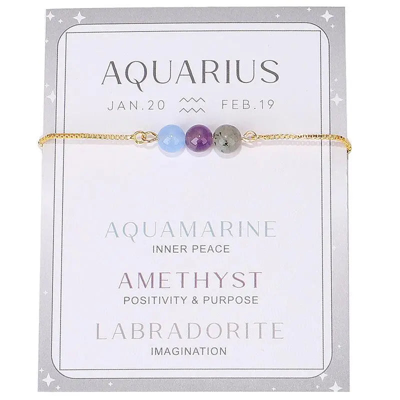 12 Zodiac Signs Beaded Bracelet - Shinepurity