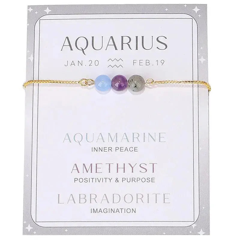 12 Zodiac Signs Beaded Bracelet - Shinepurity