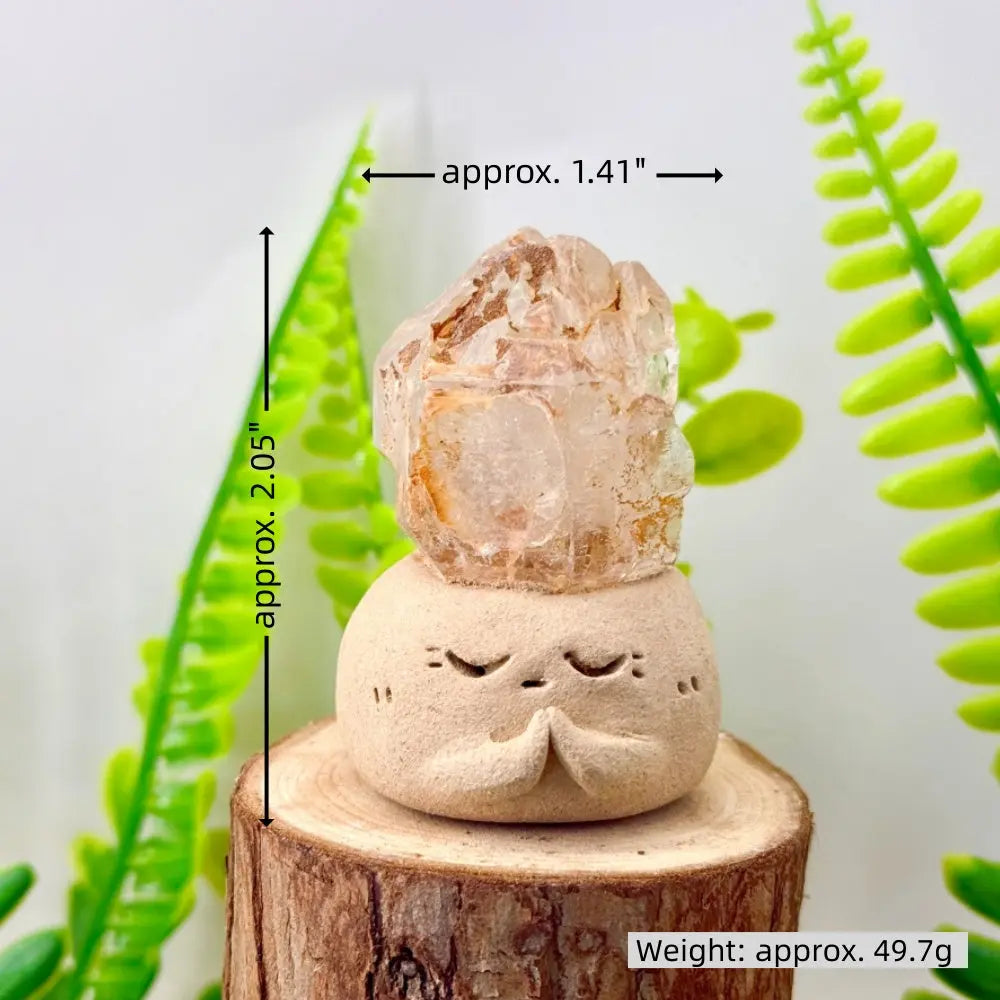 Skeleton Quartz × Epidote Quartz Healing Crystal Pet Shinepurity