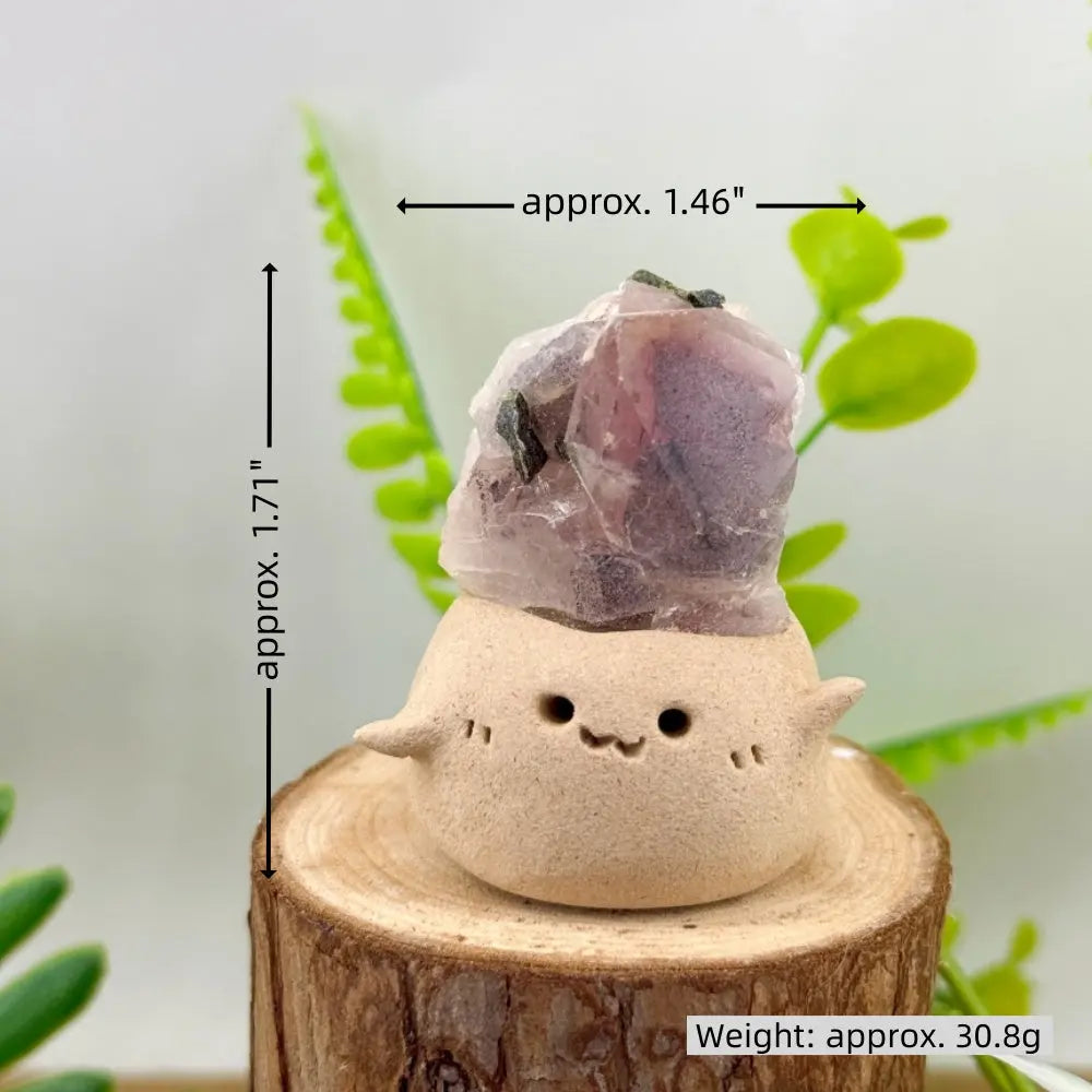 Handcrafted Garden Quartz Crystal Pet Fairy Shinepurity