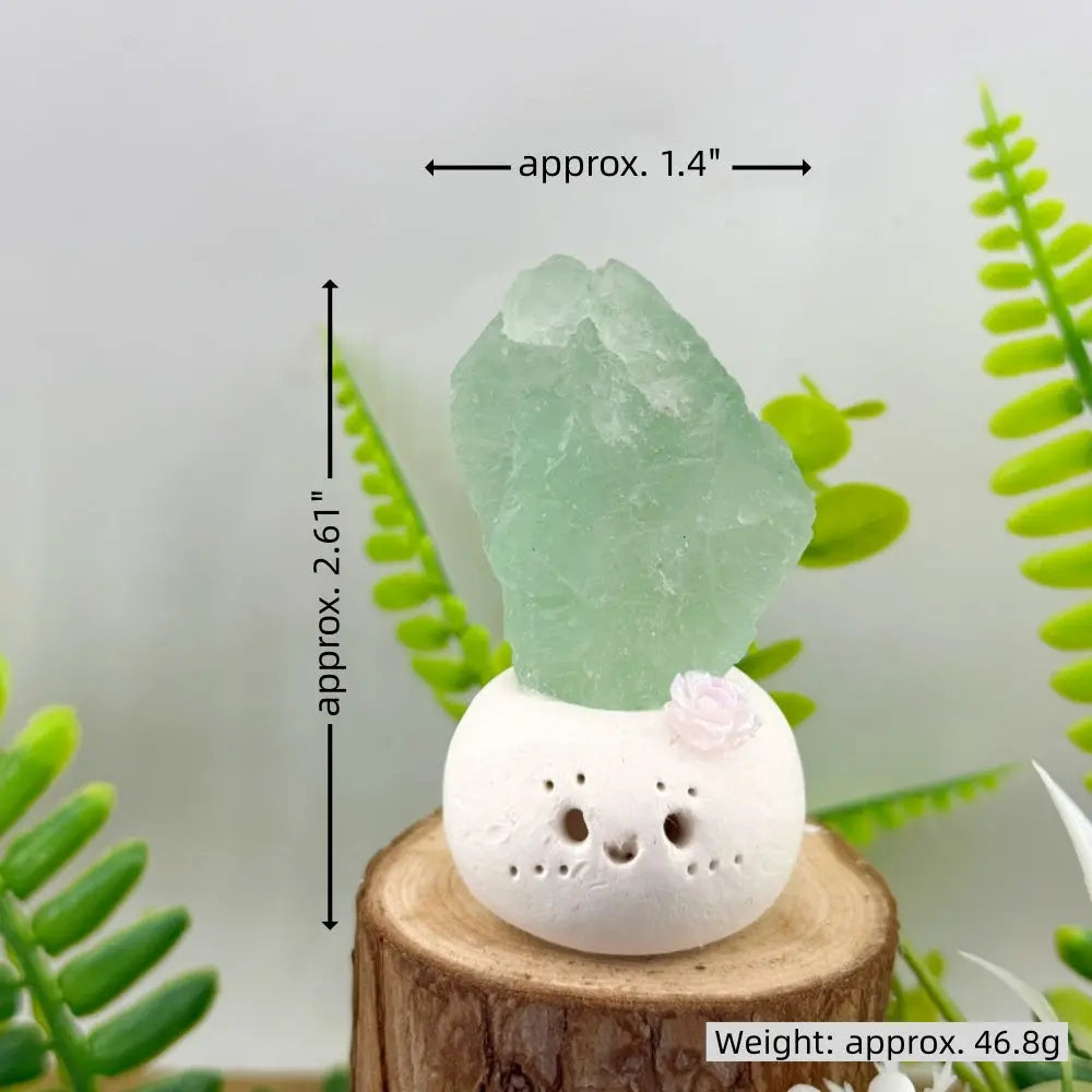 A Fresh Unobtrusive Green Fluorite Crystal Pet Shinepurity