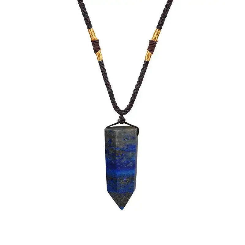 Crystal Raw Hexagonal Prism Pendant Necklace - Shinepurity