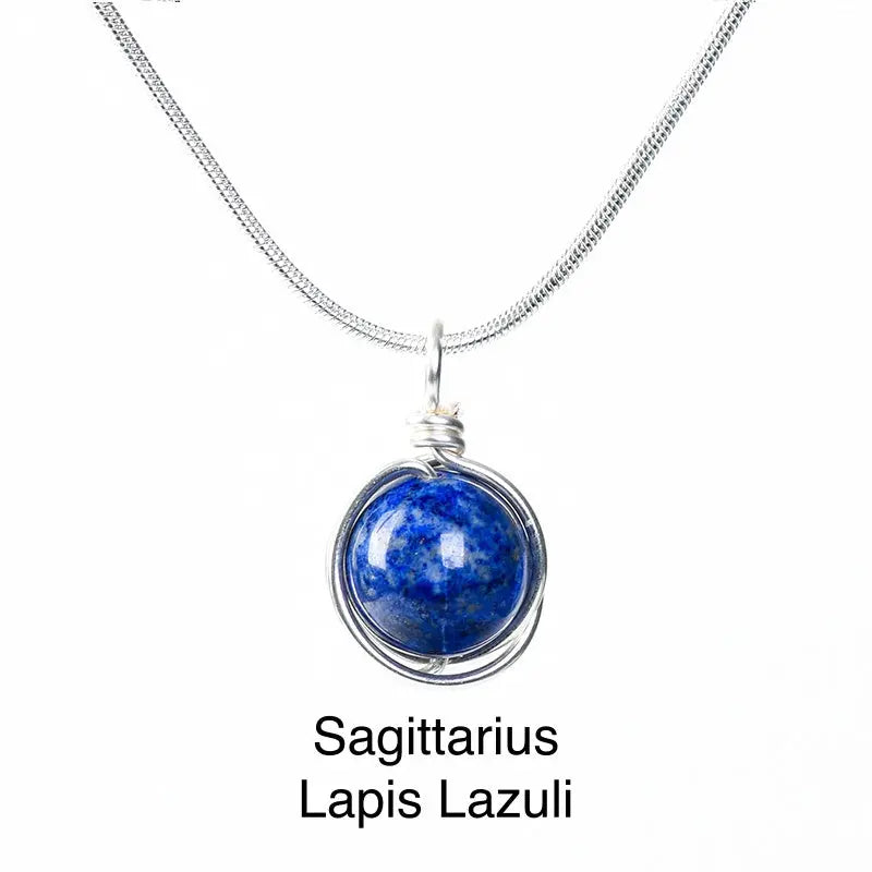 12 Zodiac Minimalist Wire-Wrapped Pendant Shinepurity