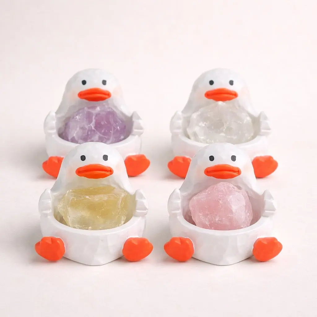 Lucky Glow Crystal Duck — Mini Desk Pal Shinepurity