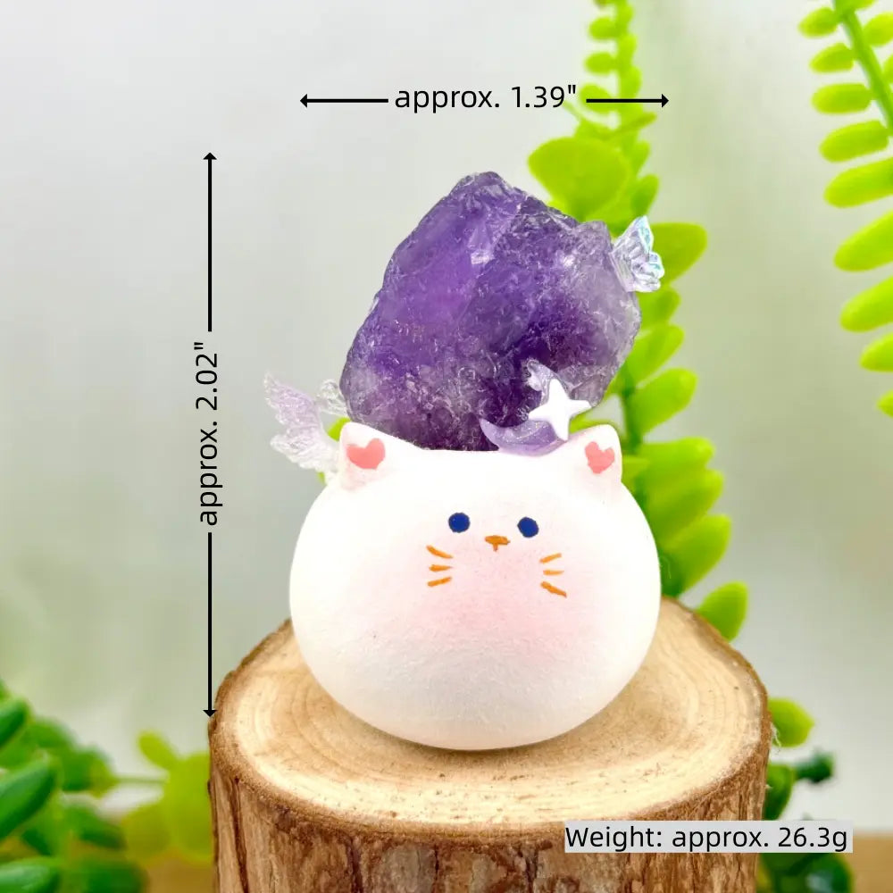 Calming Amethyst Healing Kitty Crystal Pet Shinepurity