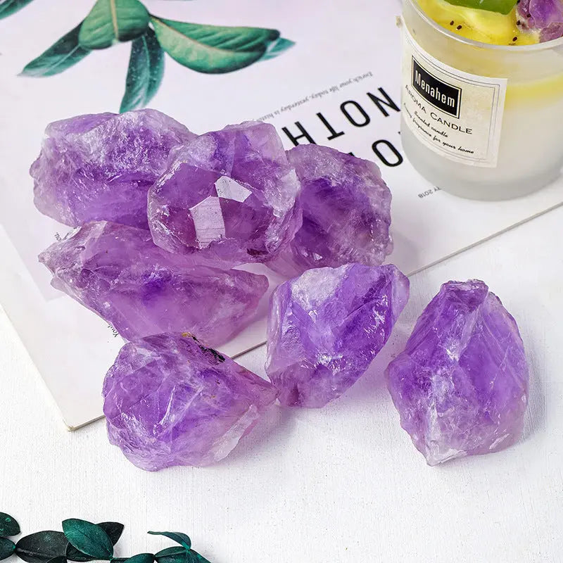 Brazil Amethyst Raw Stone for Calm & Clarity Shinepurity