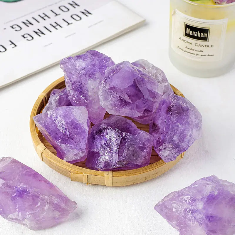 Brazil Amethyst Raw Stone for Calm & Clarity Shinepurity