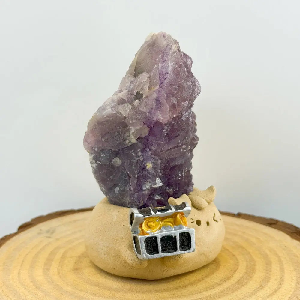 Bringing Calm and Inspiration Purple Fluorite Crystal Pet Shinepurity