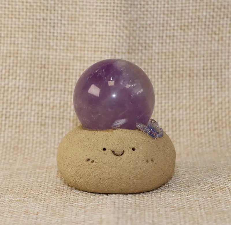 Calming & Healing Amethyst Ball Crystal Pet Shinepurity