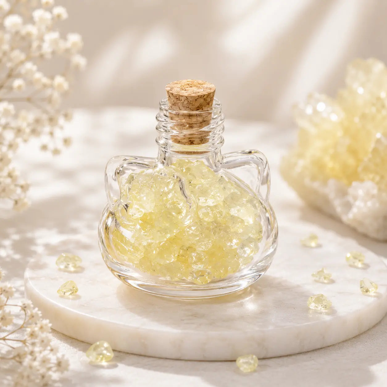 Lucky Mini Crystal Cat Bottle Shinepurity